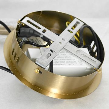LSP-7072 Люстра мультиплекс, цвет основания - матовое золото, плафон - акрил (цвет - белый), 1х30W led, LSP-7072  - фотография 6