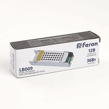 48007 Трансформатор электронный для светодиодной ленты 36W 12V (драйвер), LB009  - фотография 6