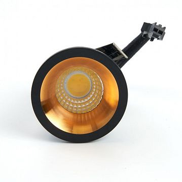 29697 Светильник встраиваемый светодиодный 3W, 210Lm, 4000К, черный, золото, LN003 с драйвером в комплекте  - фотография 2