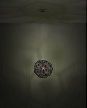 39618 39618 Подвесной потолочный светильник (люстра) SKOURA1, 1x60W, E27, H1500, Ø410, сталь, черный  - фотография 2