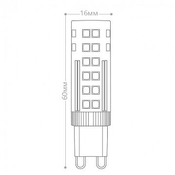 25767 Лампа светодиодная, (7W) 230V G9 4000K JCD9, LB-433  - фотография 3