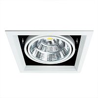 A8450PL-1WH MERGA, Встраиваемый светильник, цвет арматуры - белый, цвет плафона/декора - , 1х25W LED