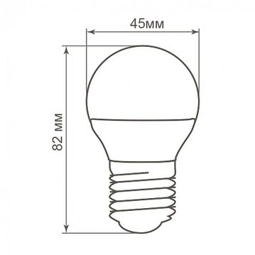 25404 Лампа светодиодная, (5W) 230V E27 2700K G45, LB-38  - фотография 3