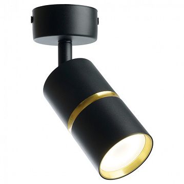 48641 ML1861 ZEN светильник настенно-потолочный под лампу GU10, чёрный, золото  - фотография 2