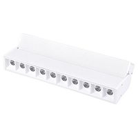 4142-2U Unica потолочный светильник L270*W35*H105, LED*20W, 42V, угол рассеивания: 30°, 1250LM, 3000-6000K, IP20, included, магнитный светильник на шинопровод белого цвета с линией утопленных линз и поворотным механизмом, который позволяет менять направление свет