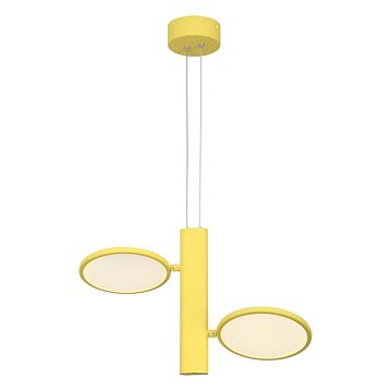LSP-7086 Подвесной светильник, цвет основания - желтый, плафон - акрил (цвет - белый), 2х6W led  - фотография 2