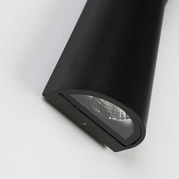 2684-2W Longus уличный светильник D60*W90*H260, 2*LED*7W, 980LM, 3000K, IP54, included; каркас черного цвета, стеклянный рассеиватель белого цвета, два источника света  - фотография 4