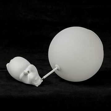 LSP-8903 Потолочный светильник, цвет основания - белый, плафон - стекло (цвет - белый), 1х40W E27  - фотография 3