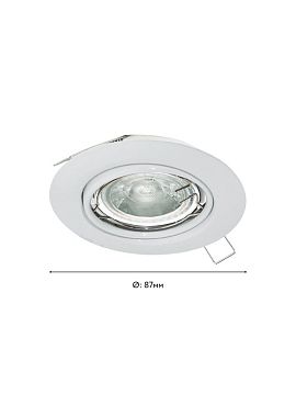 34016 34016 Светодиодный встраиваемый светильник MAZUBY, 3X3W(GU10-LED), сталь, белый  - фотография 3