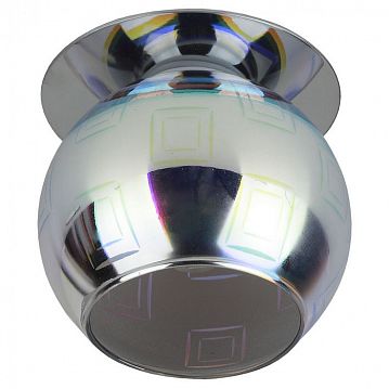 Б0032366 DK88-2 Светильник ЭРА декор  3D квадрат G9,220V, 35W, серебро/мультиколор (50/700)  - фотография 3