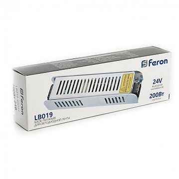 48047 Трансформатор электронный для светодиодной ленты 200W 24V (драйвер), LB019 FERON  - фотография 5