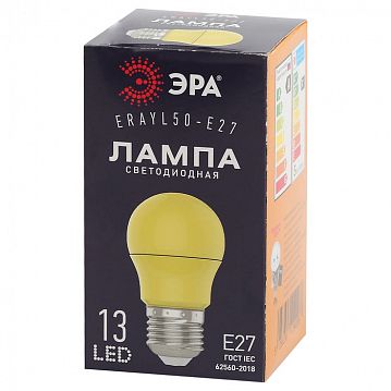 Б0049581 Лампочка светодиодная ЭРА STD ERAYL50-E27 E27 / Е27 3Вт груша желтый для белт-лайт  - фотография 2