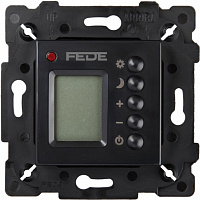 FD18004-M Термостат комнатный FEDE FEDE МЕХАНИЗМЫ И НАКЛАДКИ, с дисплеем, скрытый монтаж, черный, FD18004-M
