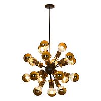LSP-8206-G Подвесной светильник, цвет основания - черныйблестящее золото, плафон - без плафона, 18х6W E27