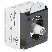 023017 Комплектующий блок для кнопок - Osmoz - для комплектации - с подсветкой - под винт - 230 В~ - 2Н.О. - красный - 3 поста