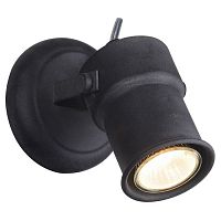 Arcu настенный светильник D160*W100*H130, 1*GU10LED*5W, 280LM, 3000K, included; металл черного матового пыльного цвета, 2026-1W