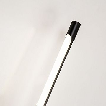 4098-1W Wand настенный светильник D70*W100*H380, 1*LED*7W, 560LM, 4000K, included, каркас матового черного цвета с декоративным узорным элементом, белый акриловый рассеиватель, 4098-1W  - фотография 5