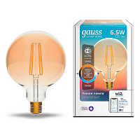 1340112 Лампа Gauss Smart Home Filament G95 6,5W 720lm 2000-5500К E27 изм.цвет.темпр.+диммирование LED 1/40