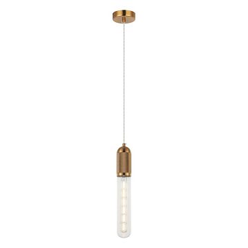 LSP-8784 Подвесной светильник, цвет основания - бронзовый, плафон - стекло (цвет - прозрачный), 1х9W E27
