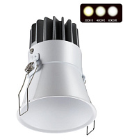 358908 358908 SPOT NT22 белый Встраиваемый светодиодный светильник с переключателем цветовой температуры IP20 LED 3000К|4000К|6000К 12W 220V LANG