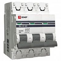 mcb4763-3-08C-pro Автоматический выключатель EKF PROxima 3P 8А (C) 4.5кА, mcb4763-3-08C-pro