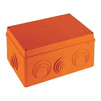 43056HF JBS210 Коробка огн. E110, о/п 210х150х100мм, без галогена,8 вых., IP55, 12P, (1,5-6 мм2), цвет оранж. Экопласт