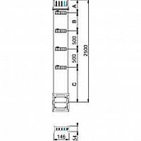 KSA100EV4254 СЕКЦИЯ РАСПР. ВЕРТ. 100А, 2,5М