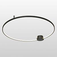 LSP-7110 Потолочный светильник, цвет основания - черный, плафон - акрил (цвет - белый), 1х30W led