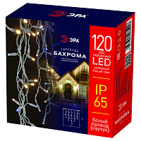 Б0051891 Гирлянда ЭРА ERAPS-BK2 светодиодная новогодняя бахрома 2x1 м холодный белый свет 120 LED