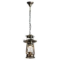 ANCHORAGE Подвесной светильник, цвет основания - бронзовый, плафон - стекло (цвет - прозрачный), 1x60W E27