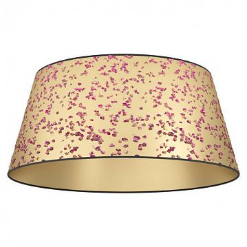 390291 390291 Потолочный светильник CASTUERA, 1X25W (E27), ?450, сталь, черный/бумага декорированная розовыми лепестками, золотой, розовый