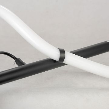 LSP-8450 RIVER Линейно-Подвесной светильник, цвет основания - черный, плафон - акрил (цвет - белый), 1x60W LED  - фотография 2