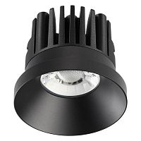 357586 357586 SPOT NT18 287 черный Встраиваемый светильник IP44 LED 3000K 10W 100-265V METIS