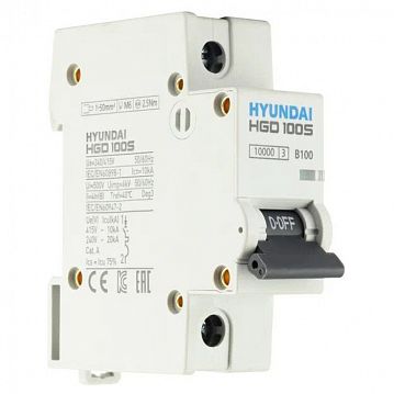 13.04.001111 Автоматический выключатель HYUNDAI HGD 1P 80А 10кА, 13.04.001111  - фотография 2