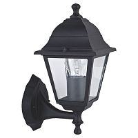 Leon уличный светильник D200*W150*H315, 1*E27*60W, IP44, excluded; металл черного цвета, плафон из прозрачного стекла