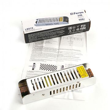 48046 Трансформатор электронный для светодиодной ленты 60W 24V (драйвер), LB019 FERON  - фотография 6