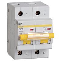 MVA40-2-100-C Автоматический выключатель IEK ВА47-100 2P 100А (C) 10кА, MVA40-2-100-C