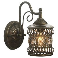 Arabia настенный светильник D210*W130*H230, 1*E14*40W, excluded; золотисто-коричневый цвет металла, хрусталь высшего качества, 1621-1W