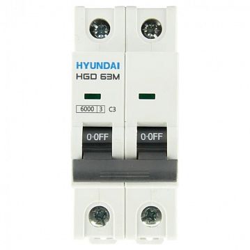 13.04.001034 Автоматический выключатель HYUNDAI HGD 2P 25А 6кА, 13.04.001034