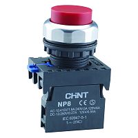 667291 Кнопка управления NP8-01GN/4 без подсветки красная 1НЗ IP65 (R)(CHINT)