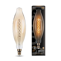156802008 Лампа Gauss Filament BT120 8W 620lm 2400К Е27 golden flexible LED 1/10