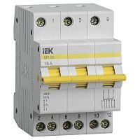 MPR10-3-016 Выключатель-разъединитель трехпозиционный ВРТ-63 3P 16А IEK