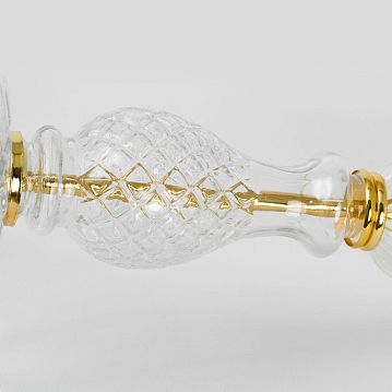 LSP-8836 Подвесной светильник, цвет основания - блестящее золото, плафон - стекло (цвет - прозрачный), 1х40W E14  - фотография 5