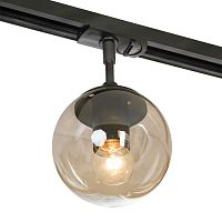 LSP-8167-TAB Потолочный светильник, цвет основания - черный, плафон - стекло (цвет - янтарный), 1х40W E27