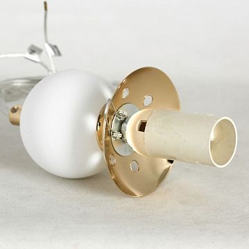 LSP-8722 Подвесной светильник, цвет основания - блестящее золото, плафон - стекло (цвет - белый), 1х40W E14  - фотография 2