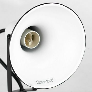 LSP-8801 Спотовый светильник, цвет основания - белыйчерный, плафон - металл (цвет - белый), 1х40W E14  - фотография 3
