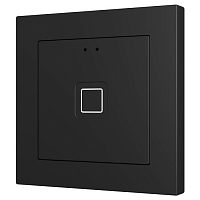 ZVIT55X1A Выключатель сенсорный KNX Tecla 55 X1,  1-кнопочный,  PC-ABS пластик, фоновая подсветка с регулировкой яркости по датчику освещенности, датчик приближения, 55х55х9 мм, рамка ZS55 в комплект поставки не входит, в установочную  коробку, цвет черный, 2кв. 20