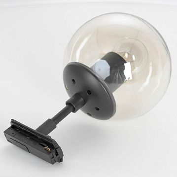 LSP-8167-TAB Потолочный светильник, цвет основания - черный, плафон - стекло (цвет - янтарный), 1х40W E27  - фотография 3
