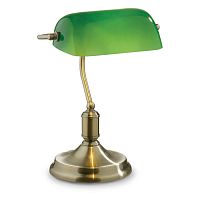 045030 LAWYER TL1, настольная лампа, цвет арматуры - brunito, цвет стекла - зеленый, 1 x 60W E27, 045030