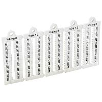 039525 Листы с этикетками для клеммных блоков Viking 3 - горизонтальный формат - шаг 8 мм - цифры от 1 до 10